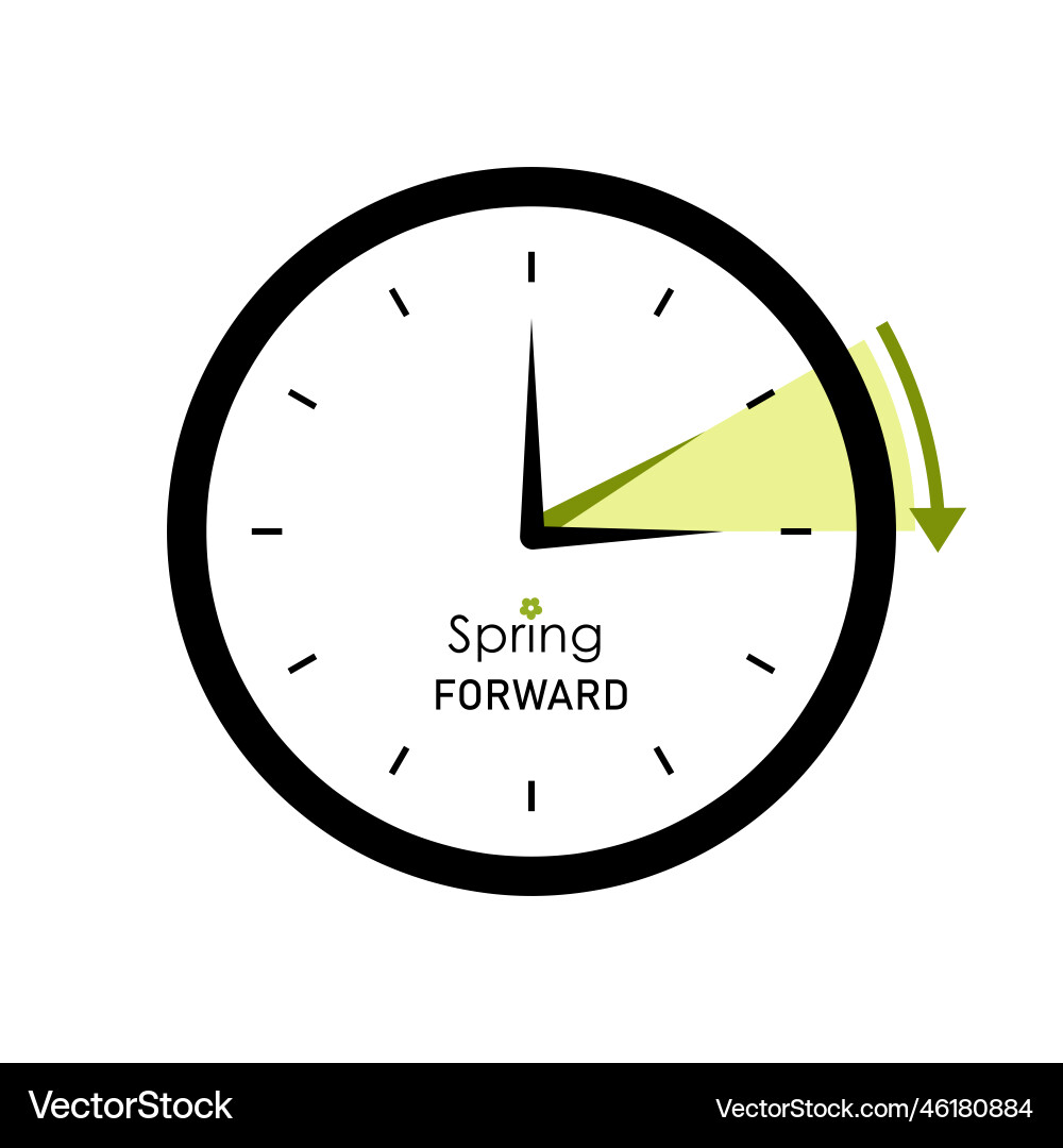 Spring forward daylight saving time summer Vector Image