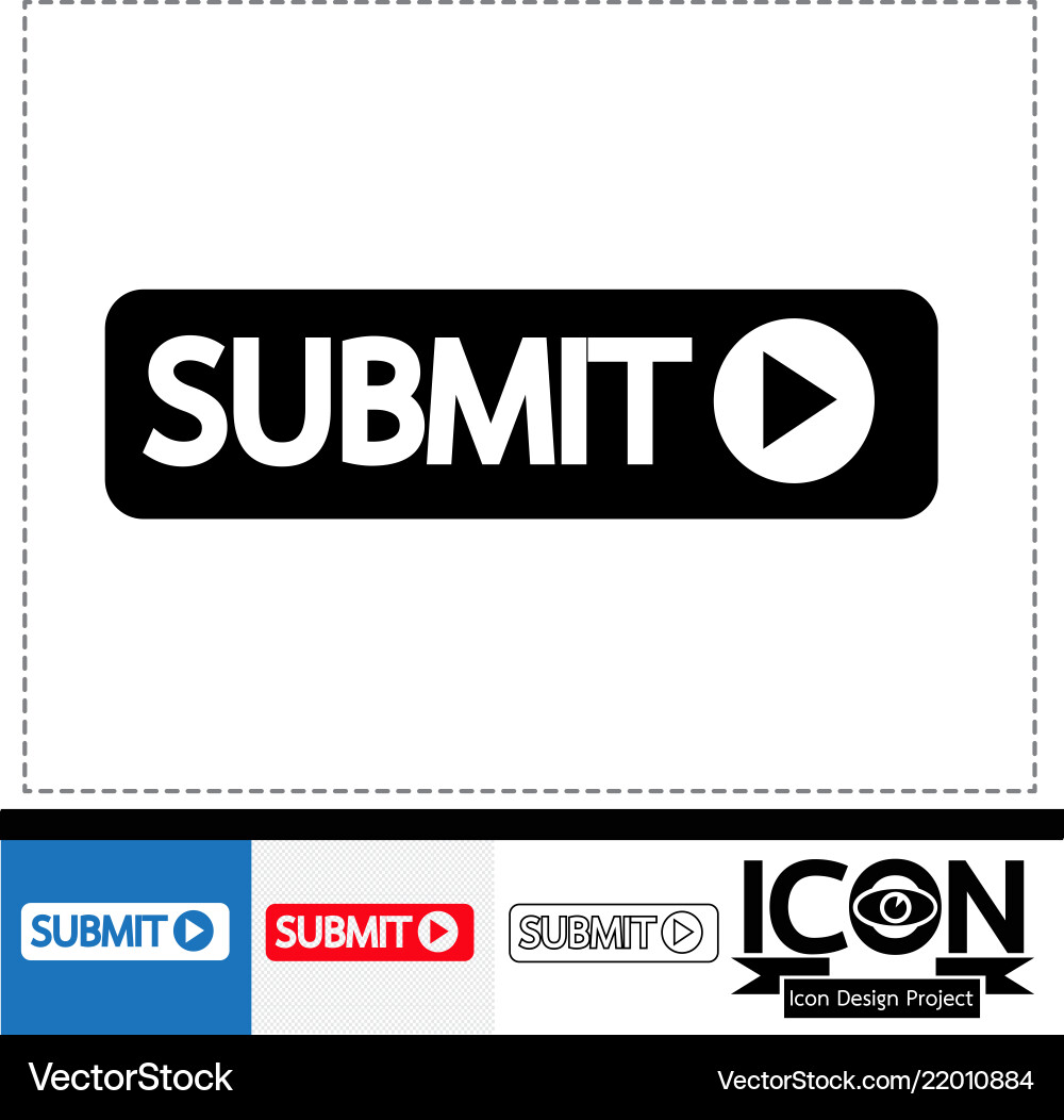 Submit Button Icon vector image