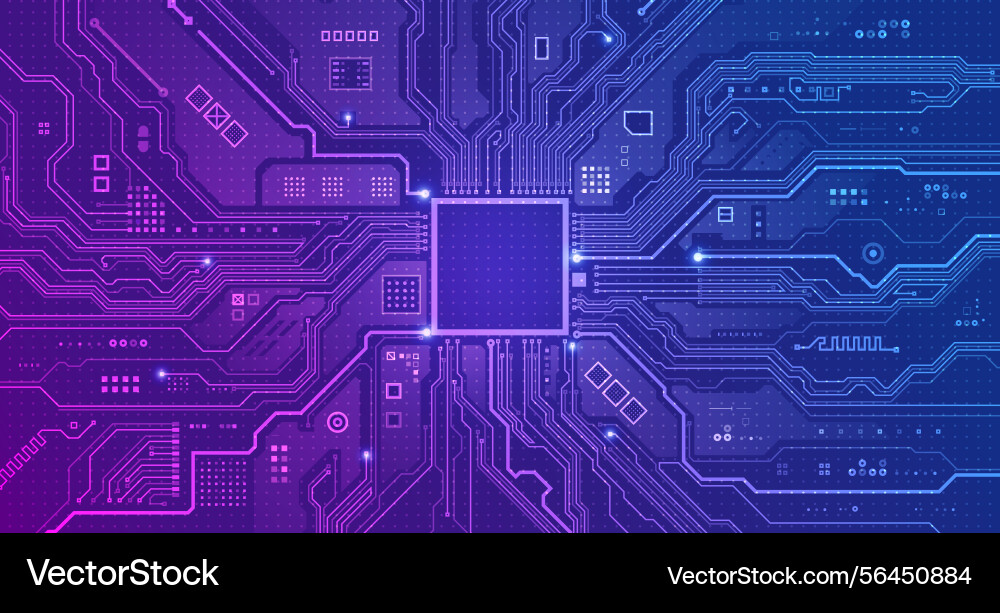 Tech Background - Circuitry vector image