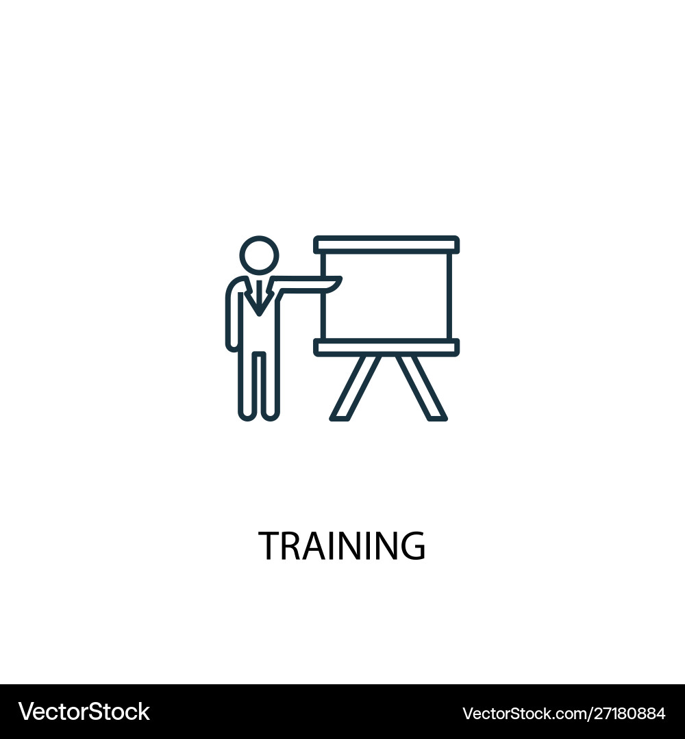 Training concept line icon simple element vector image