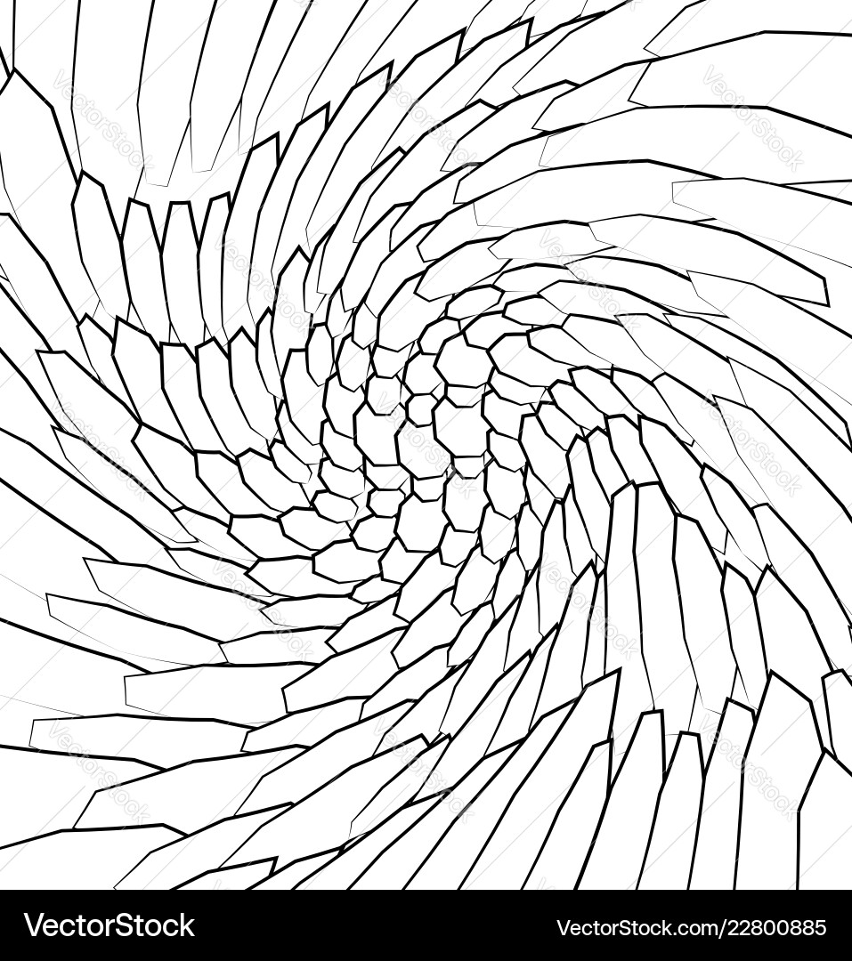 Abstract art like image with twirling twisted Vector Image
