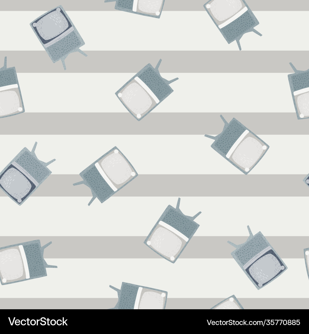 Abstract random seamless pattern with television Abstract random seamless pattern with television vector image