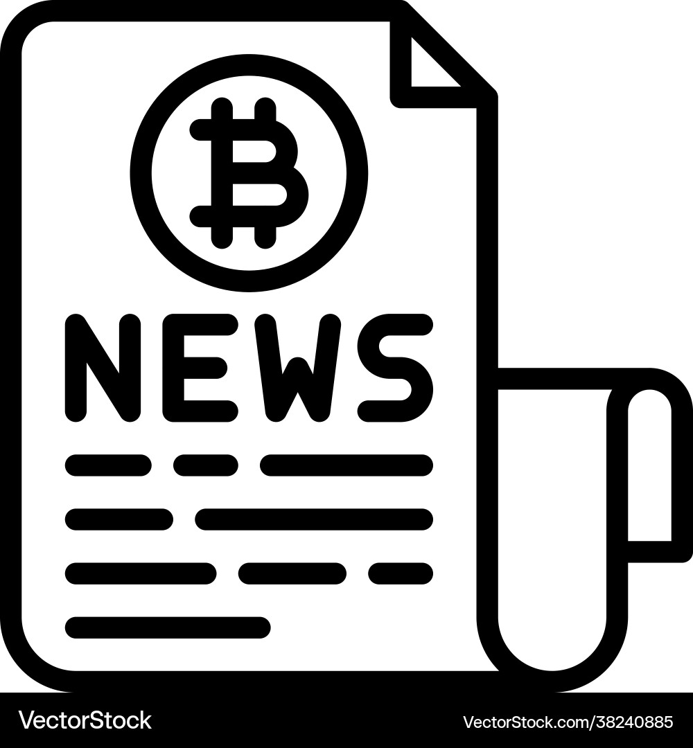 Bitcoin news icon cryptocurrency related – Royalty-Free Vector | VectorStock