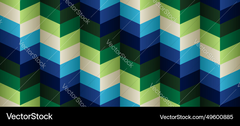 Chevron gradient geometry green triangle pattern vector image