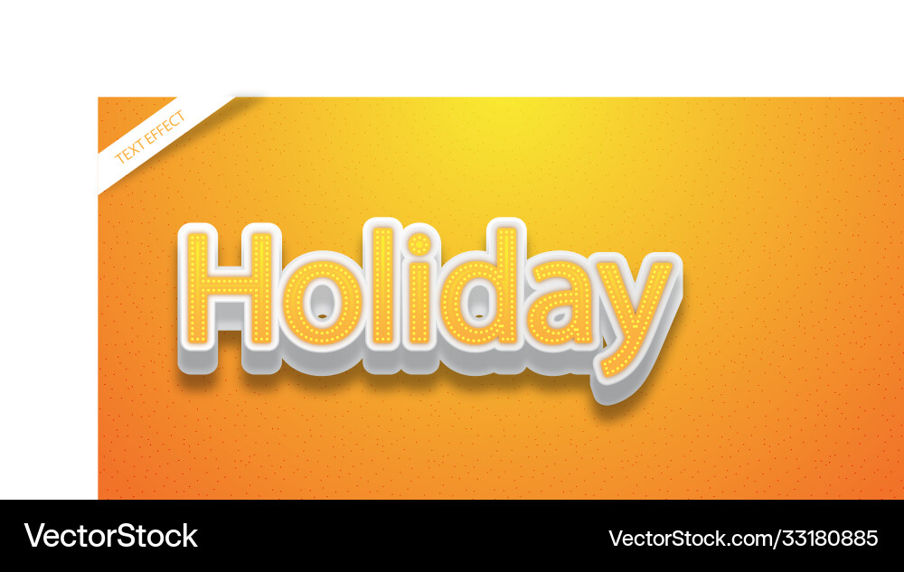 Editable text style effect typography template vector image