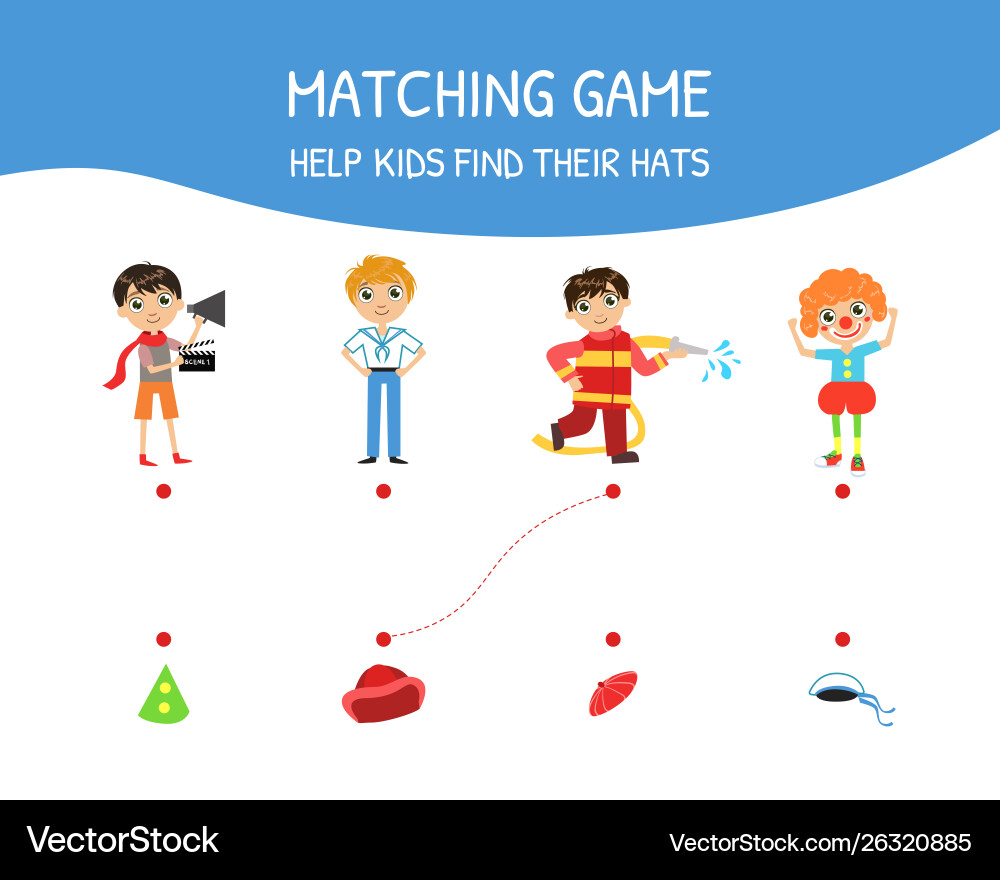 Educational matching game for children help kids Educational matching game for children help kids vector image