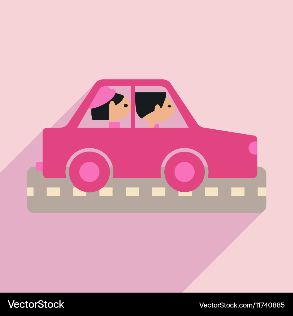 Flat with shadow icon and mobile application vector image