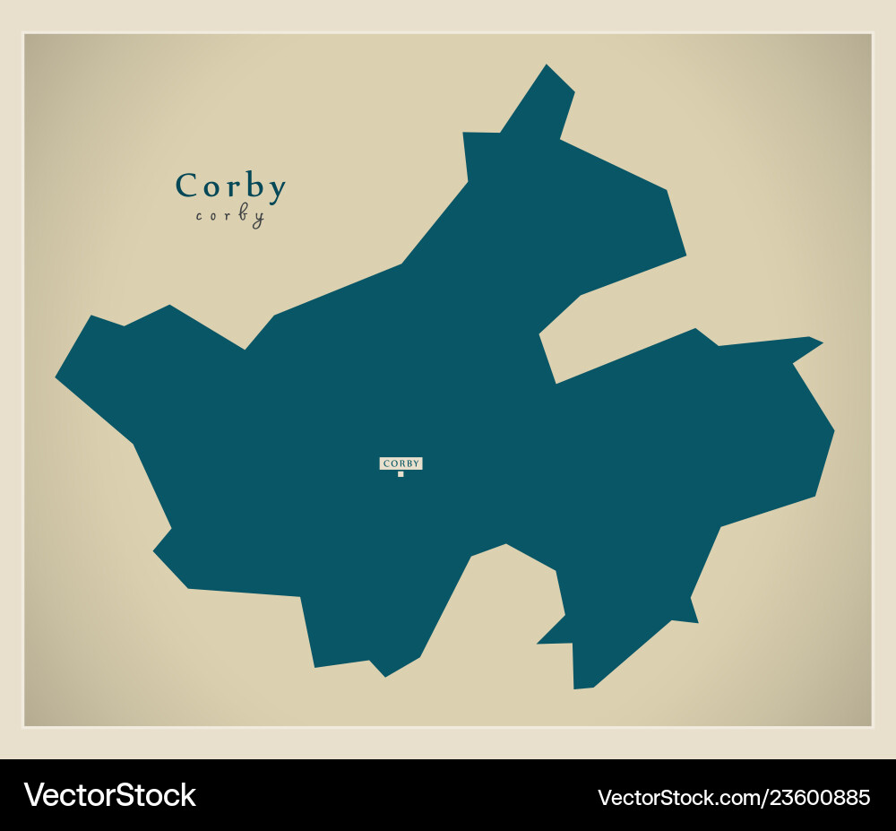 Modern map - corby district of northamptonshire Modern map - corby district of northamptonshire vector image