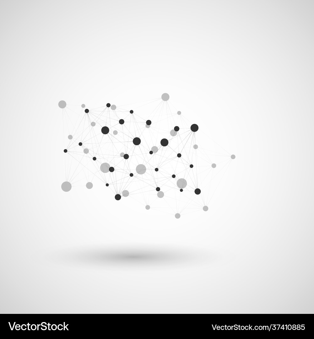 Polygonal web lines connection network digital Polygonal web lines connection network digital vector image