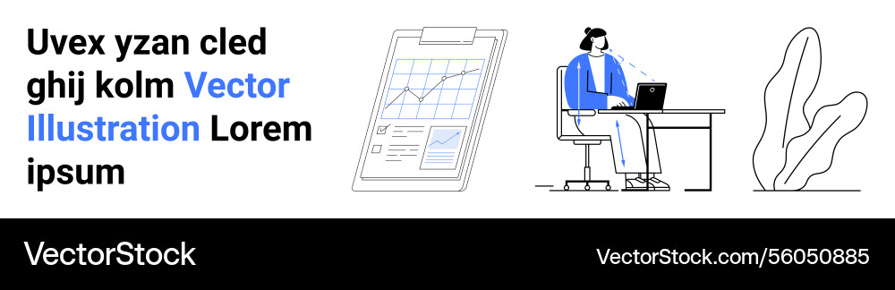 Professional workspace with chart analysis Professional workspace with chart analysis vector image