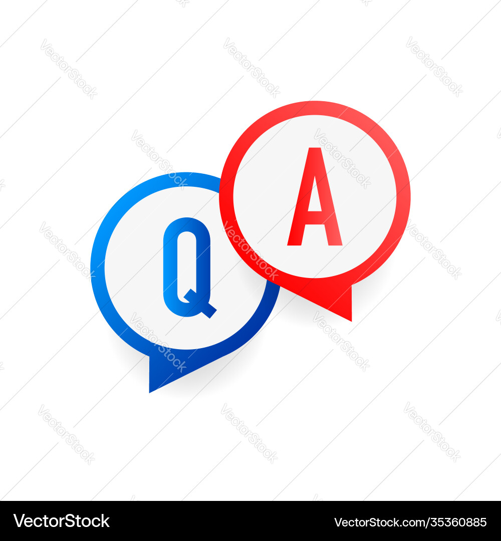 Questions answers or qa speech bubbles vector image