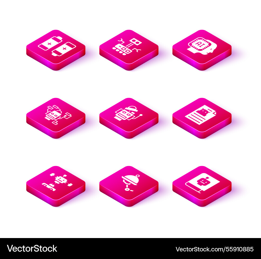 Set disassembled robot waiter user manual Set disassembled robot waiter user manual vector image