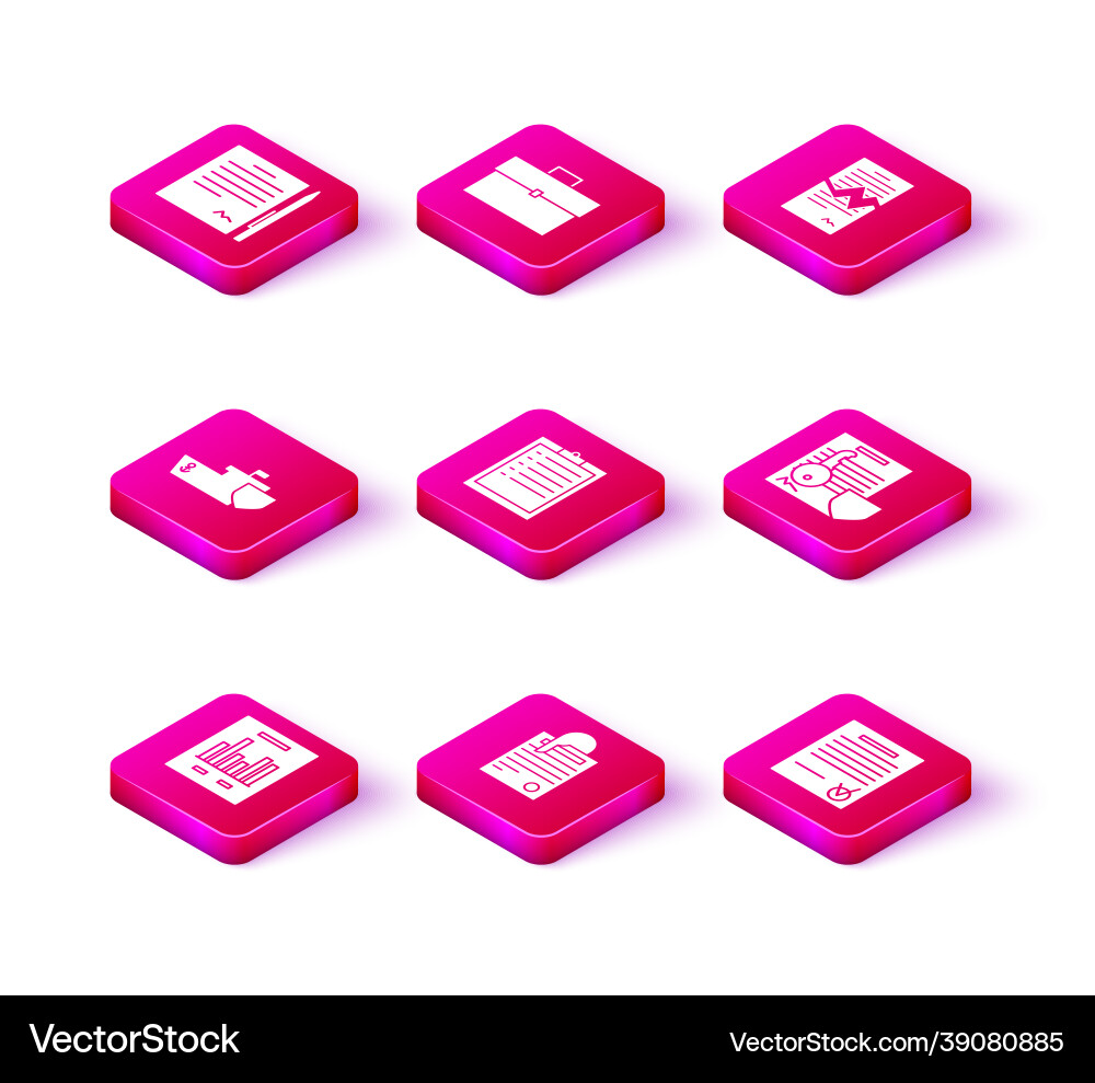 Set document with graph chart file Set document with graph chart file Vector Image