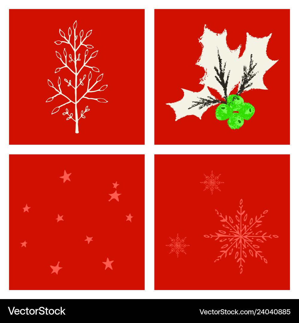 Set of snowflake icon sign design red background Set of snowflake icon sign design red background Vector Image