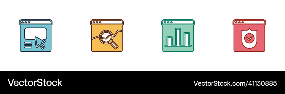 Set ui or ux design website with stocks market Set ui or ux design website with stocks market vector image