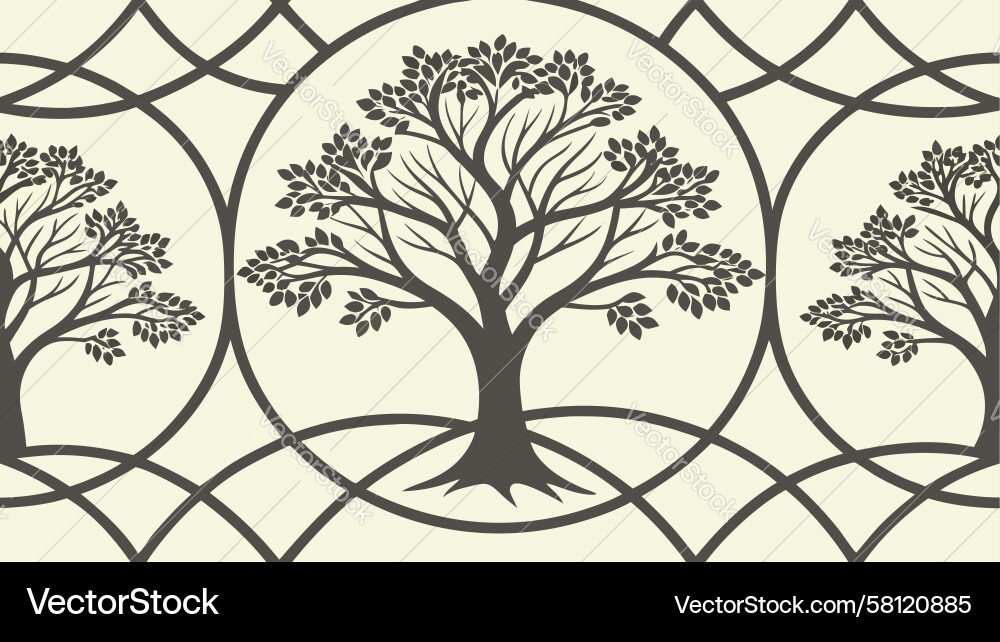 Stylized Tree Pattern Vector Image