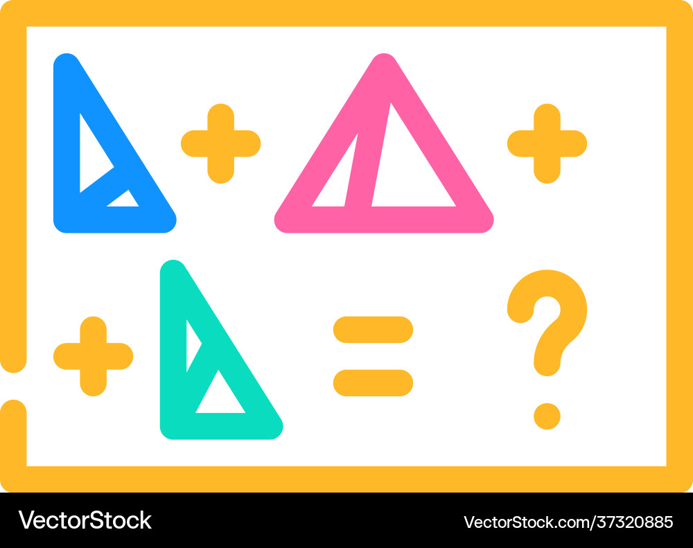 Tasks with shapes color icon Tasks with shapes color icon vector image
