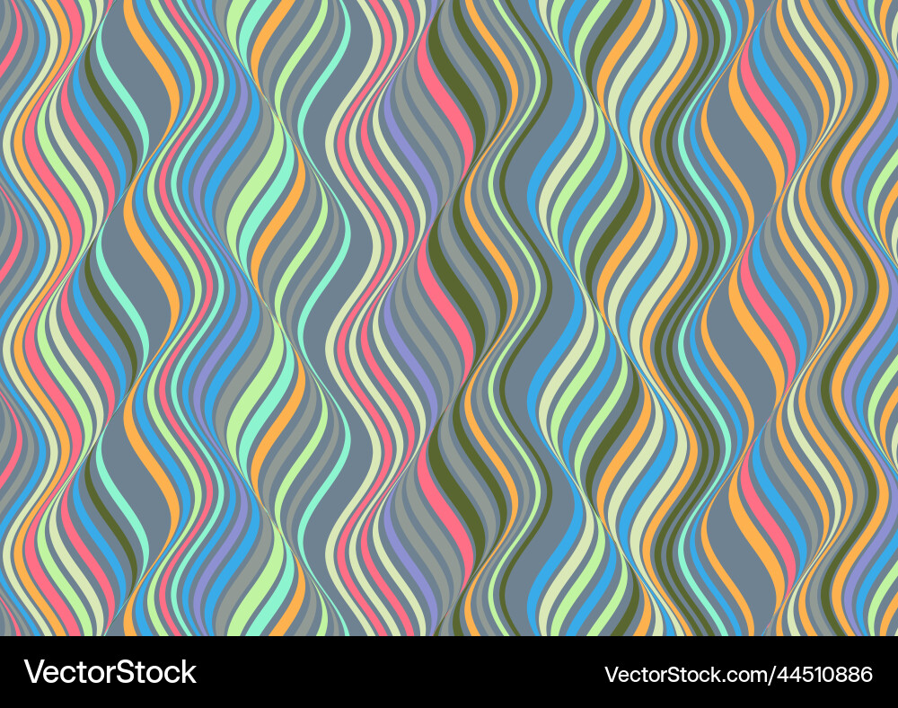 Abstract design background with coloured waves vector image