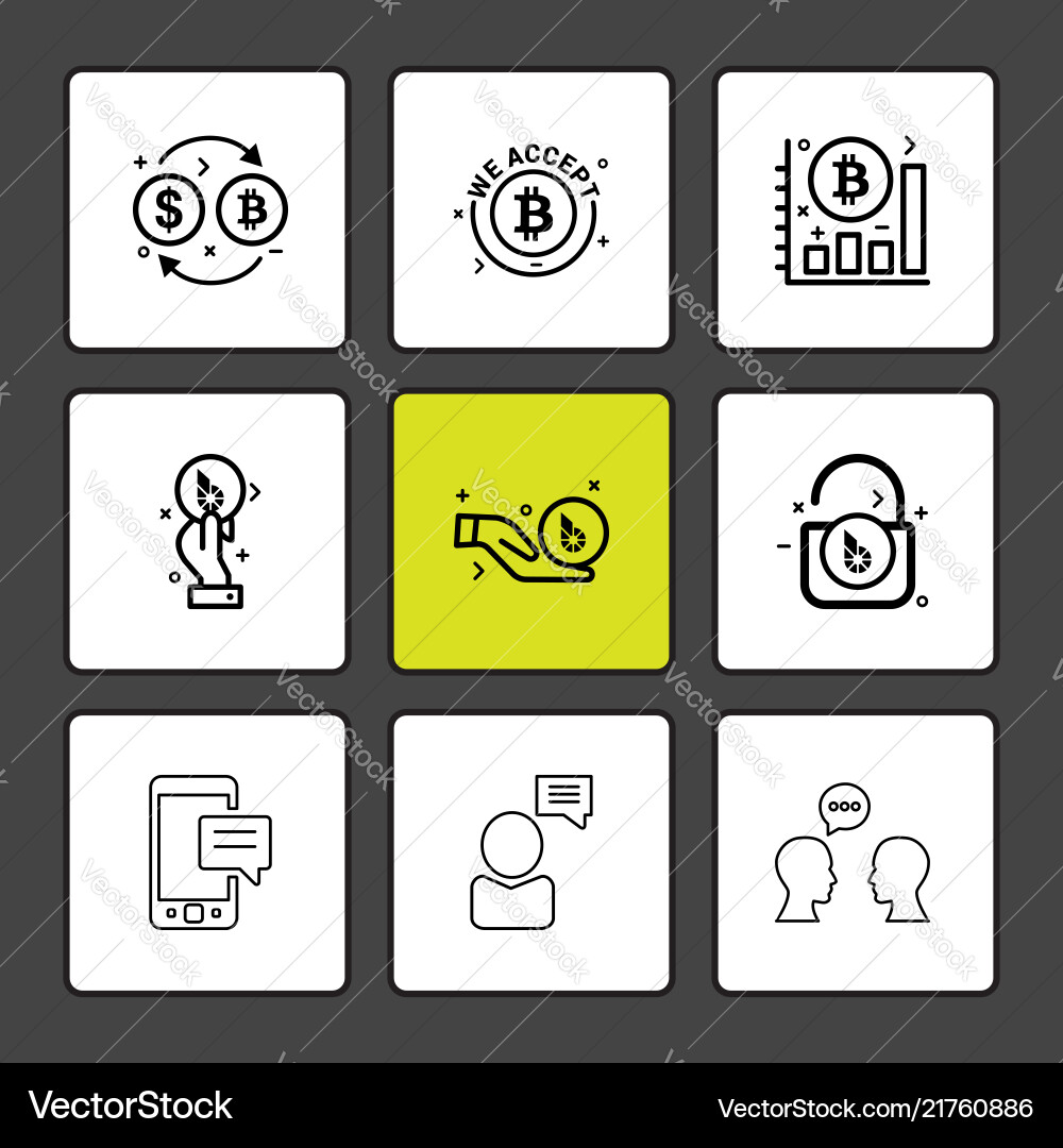 Bit coin crypto currency graph chart lock Vector Image
