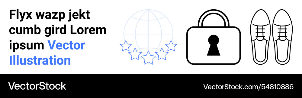 Digital security and privacy concept with globe Vector Image