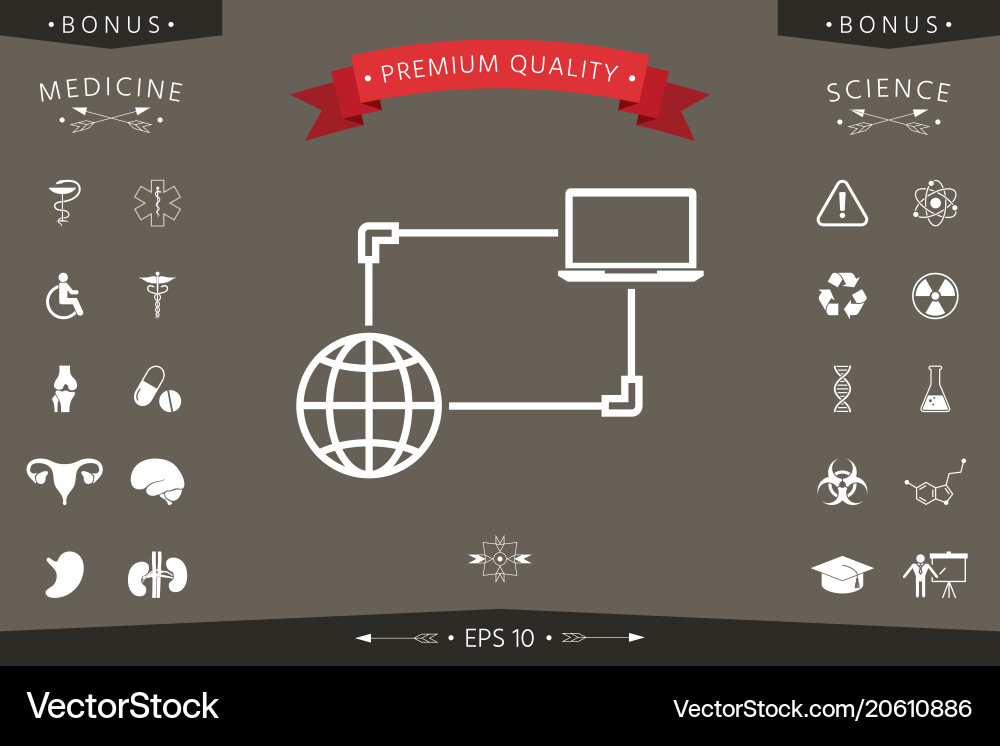 Internet connection data exchange transfer Internet connection data exchange transfer vector image