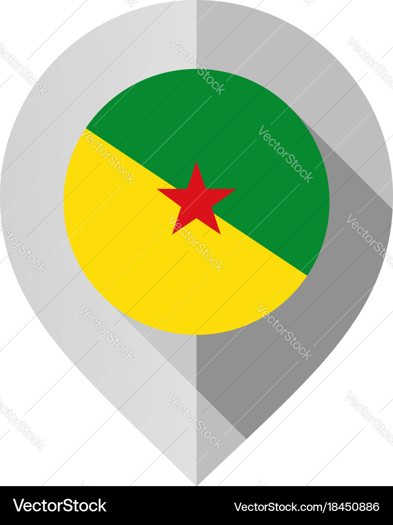 Marker with flag for map vector image