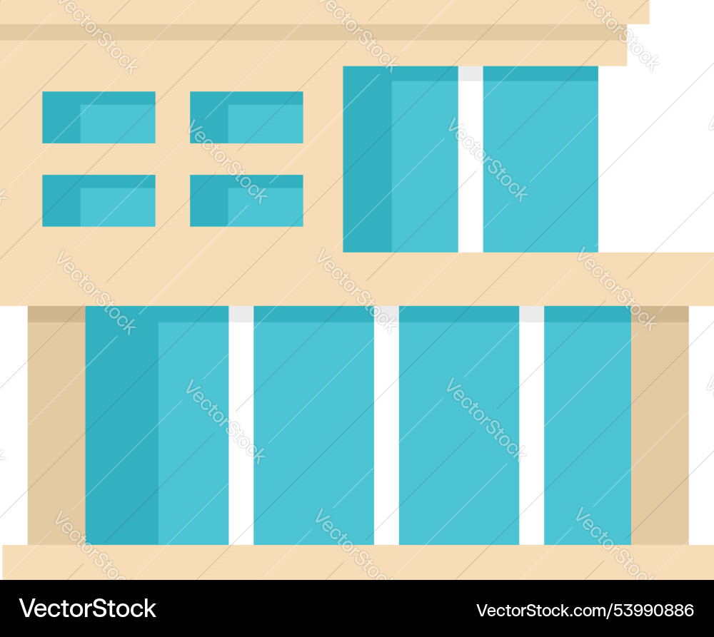 Modern building showing urban architecture Modern building showing urban architecture vector image