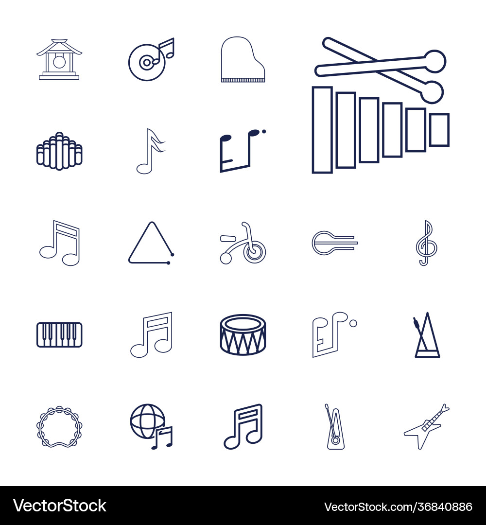 Musical icons (36840886) – Kostenloser Vektor | VectorStock