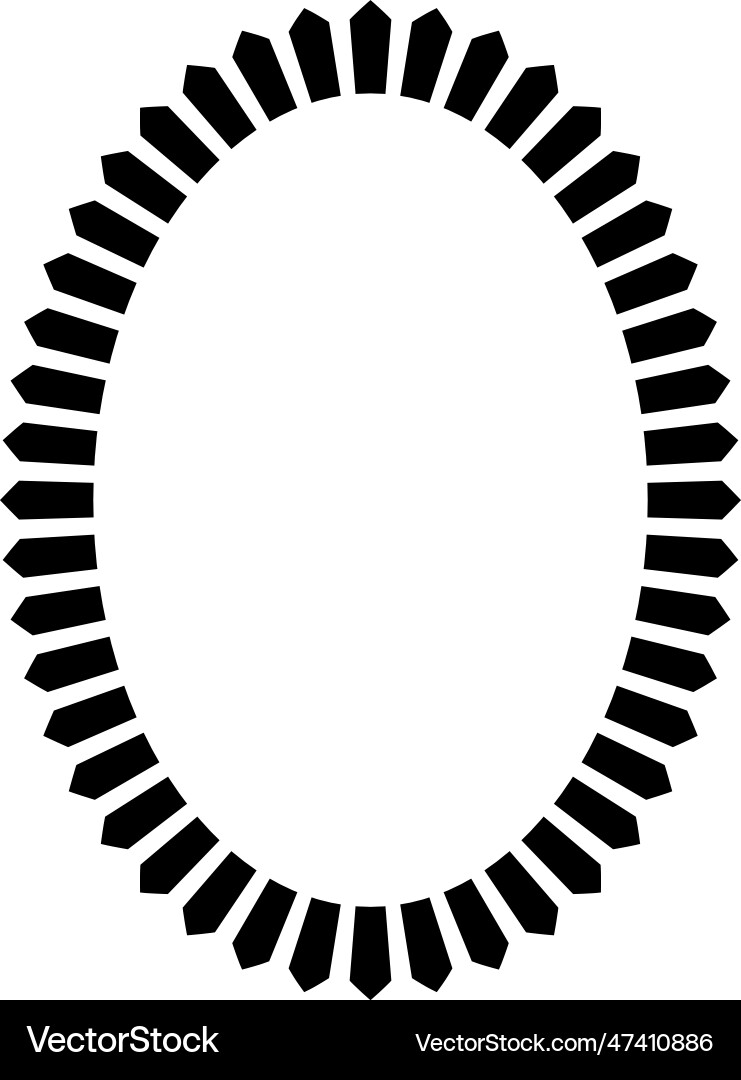 Oval frame round border design shape icon Oval frame round border design shape icon vector image