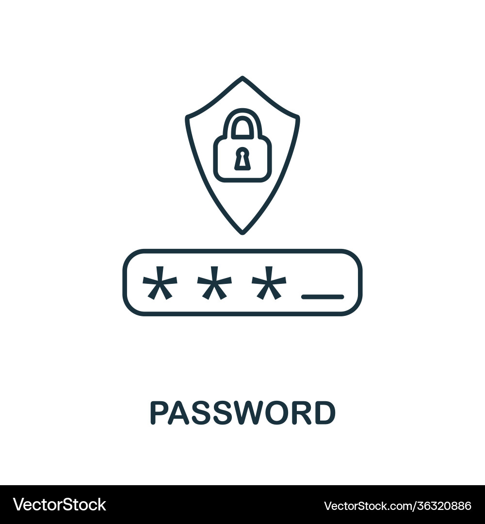 Password icon simple element from internet Vector Image