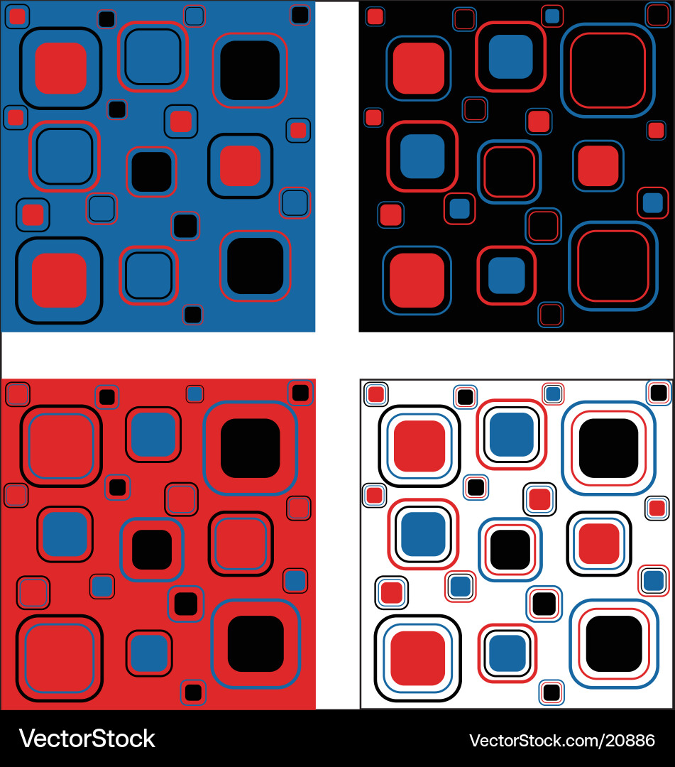 Retro Square Pattern Vector Image