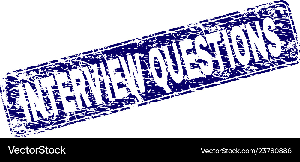 Scratched interview questions framed rounded Vector Image