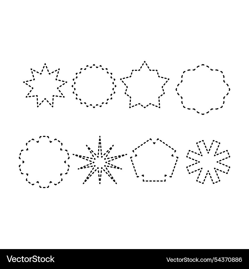 Shape tracing line Vector Image