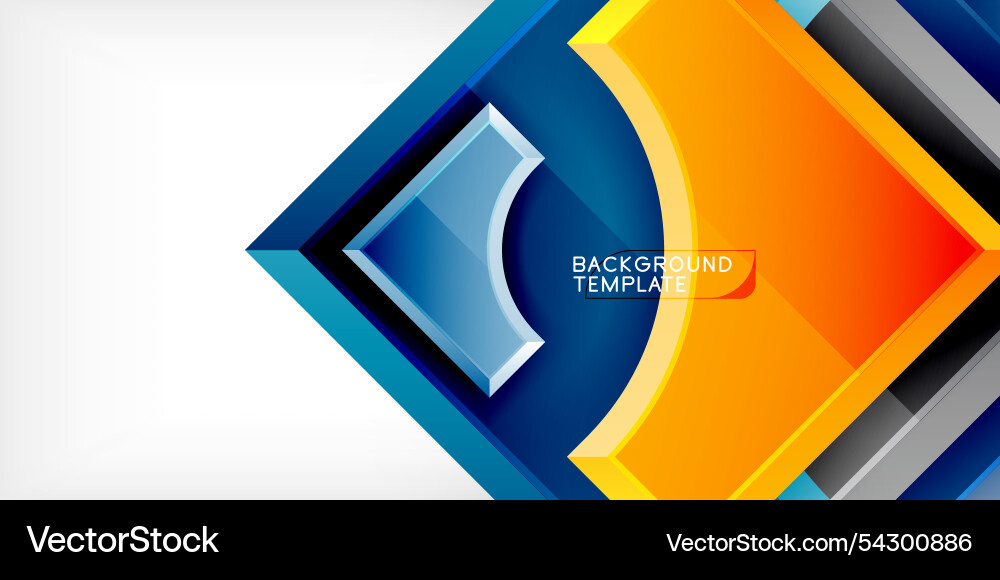 Square arrow shapes with round elements Vector Image