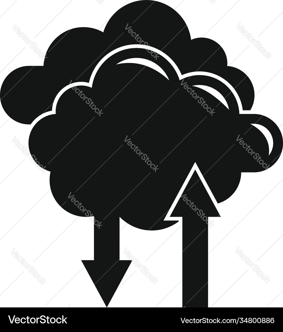 Storage data cloud icon simple style Storage data cloud icon simple style vector image