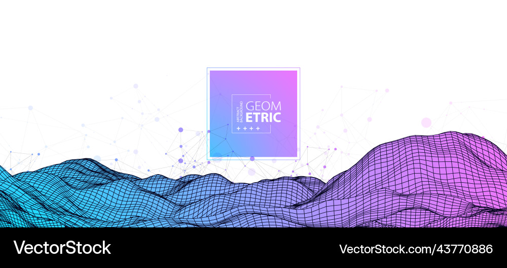 Wireframe background with plexus effect Wireframe background with plexus effect Vector Image