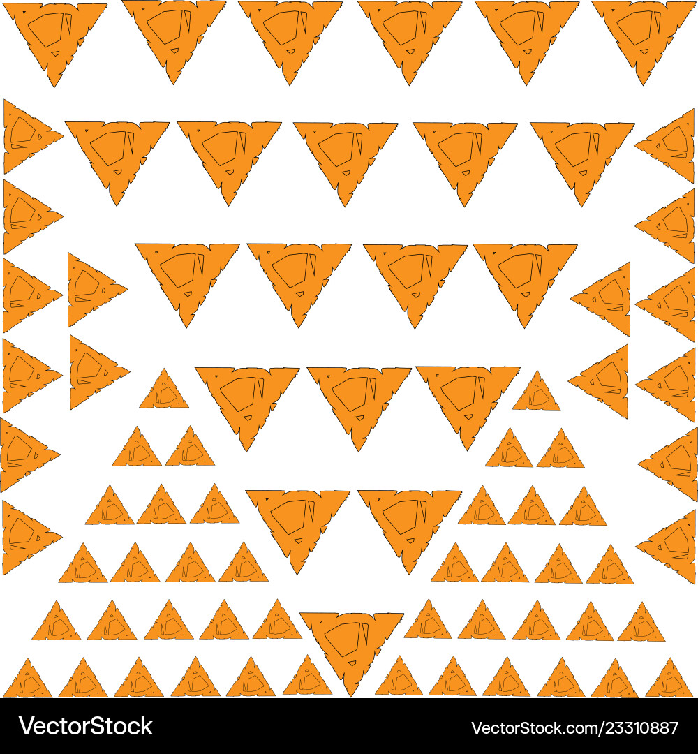 Abstract background with orange triangles pattern Vector Image