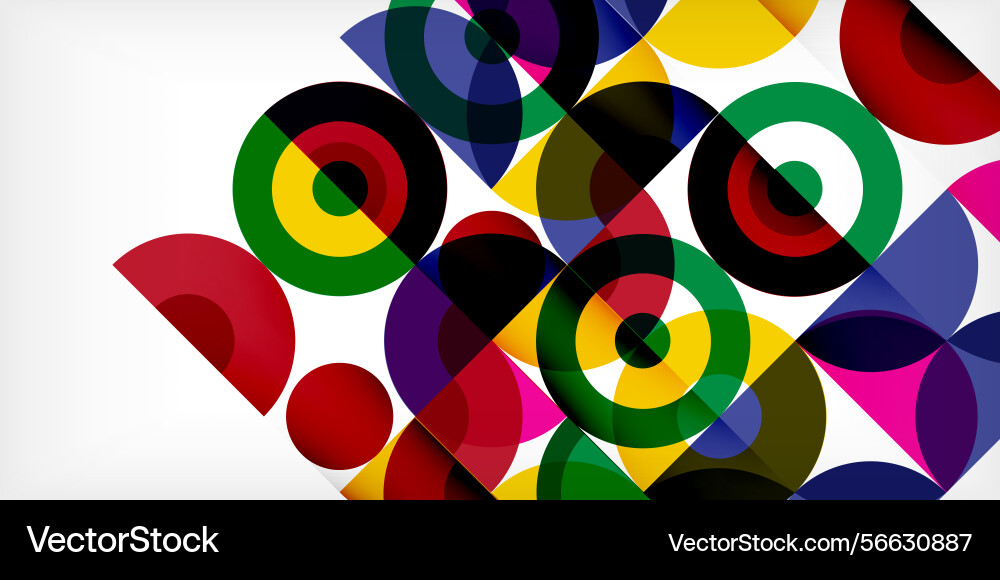 Abstract composition overlapping colorful circles Abstract composition overlapping colorful circles Vector Image