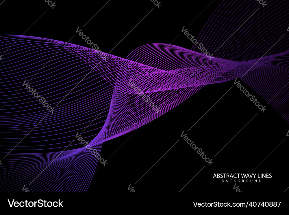 Abstract motion wave gradient line background vector image