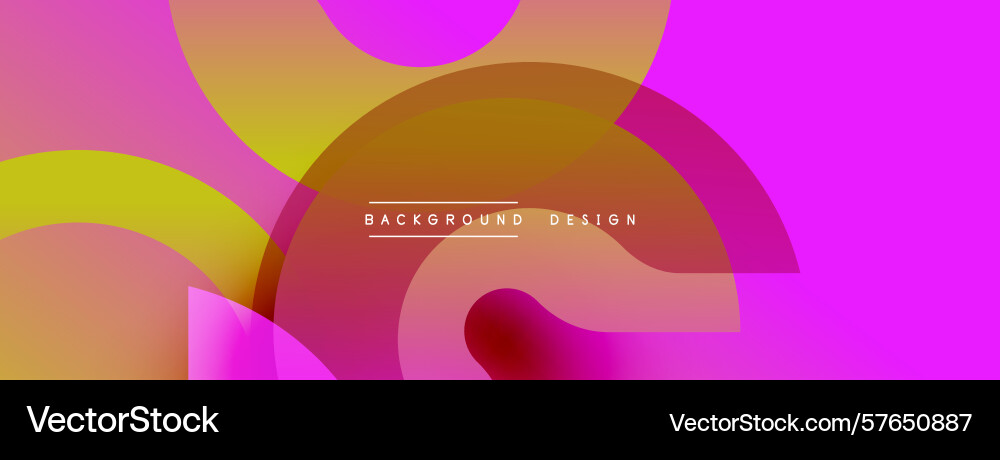 Abstract vibrant design features overlapping Vector Image