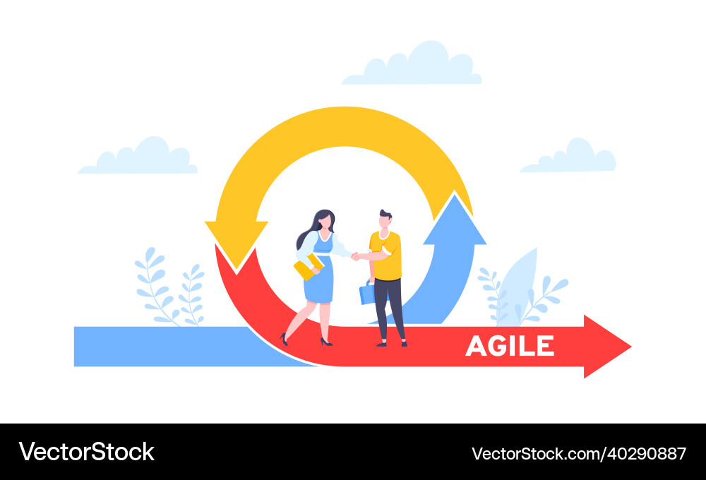 Agile development methodology business concept Agile development methodology business concept vector image