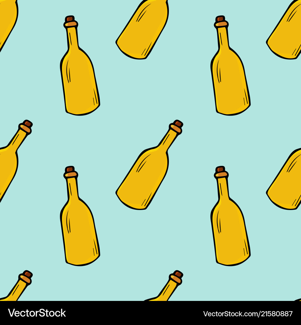 Bottles seamless pattern vector image