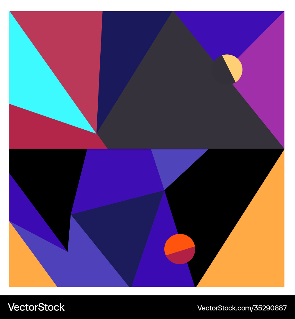 Colorful geometric and curve background pattern Vector Image