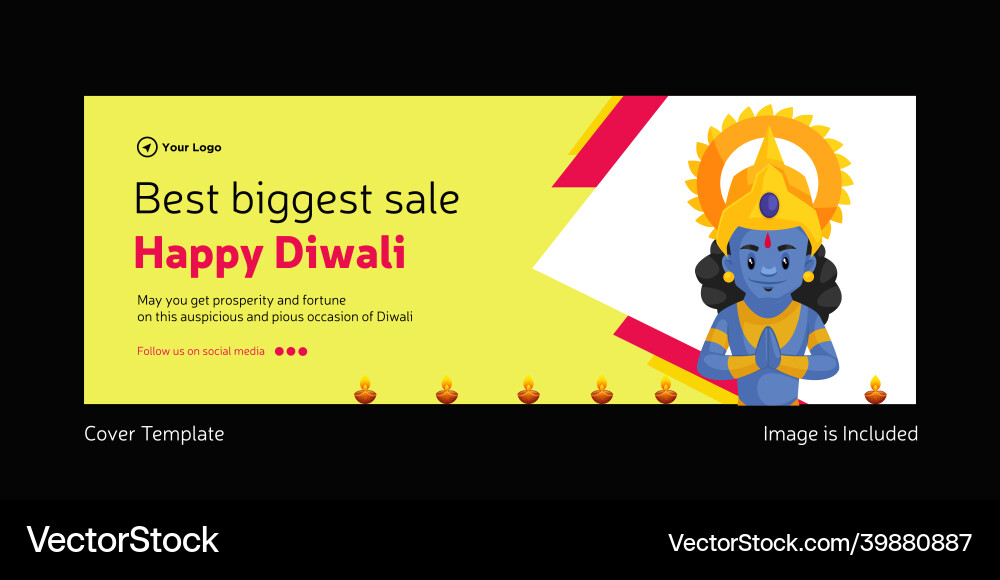 Cover design of happy diwali Cover design of happy diwali vector image