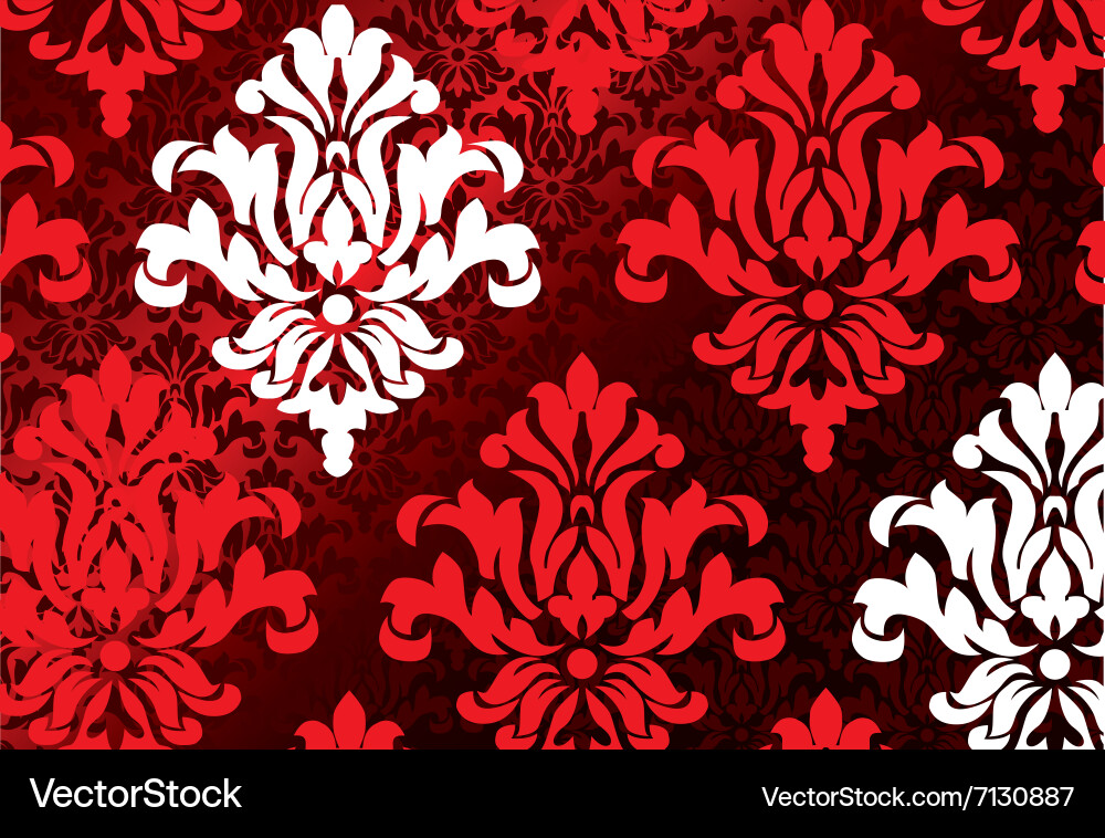 Damask pattern vector image