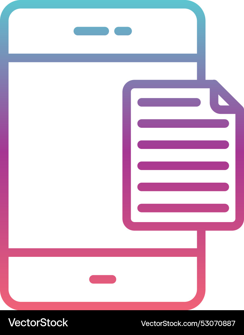 Document line gradient design Vector Image