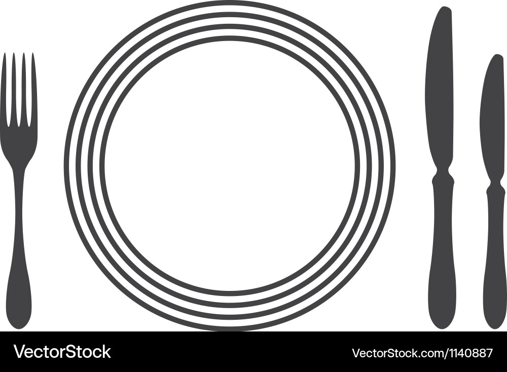 Etiquette proper table setting vector image