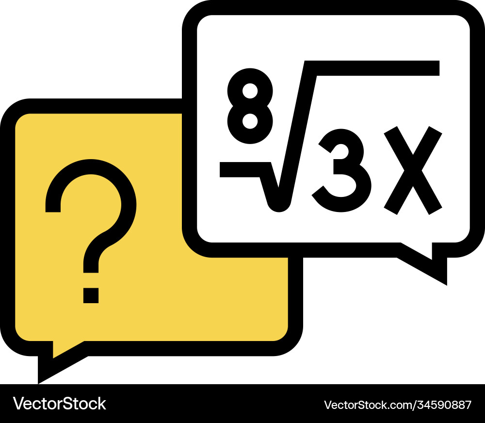 Math solving geek color icon Vector Image
