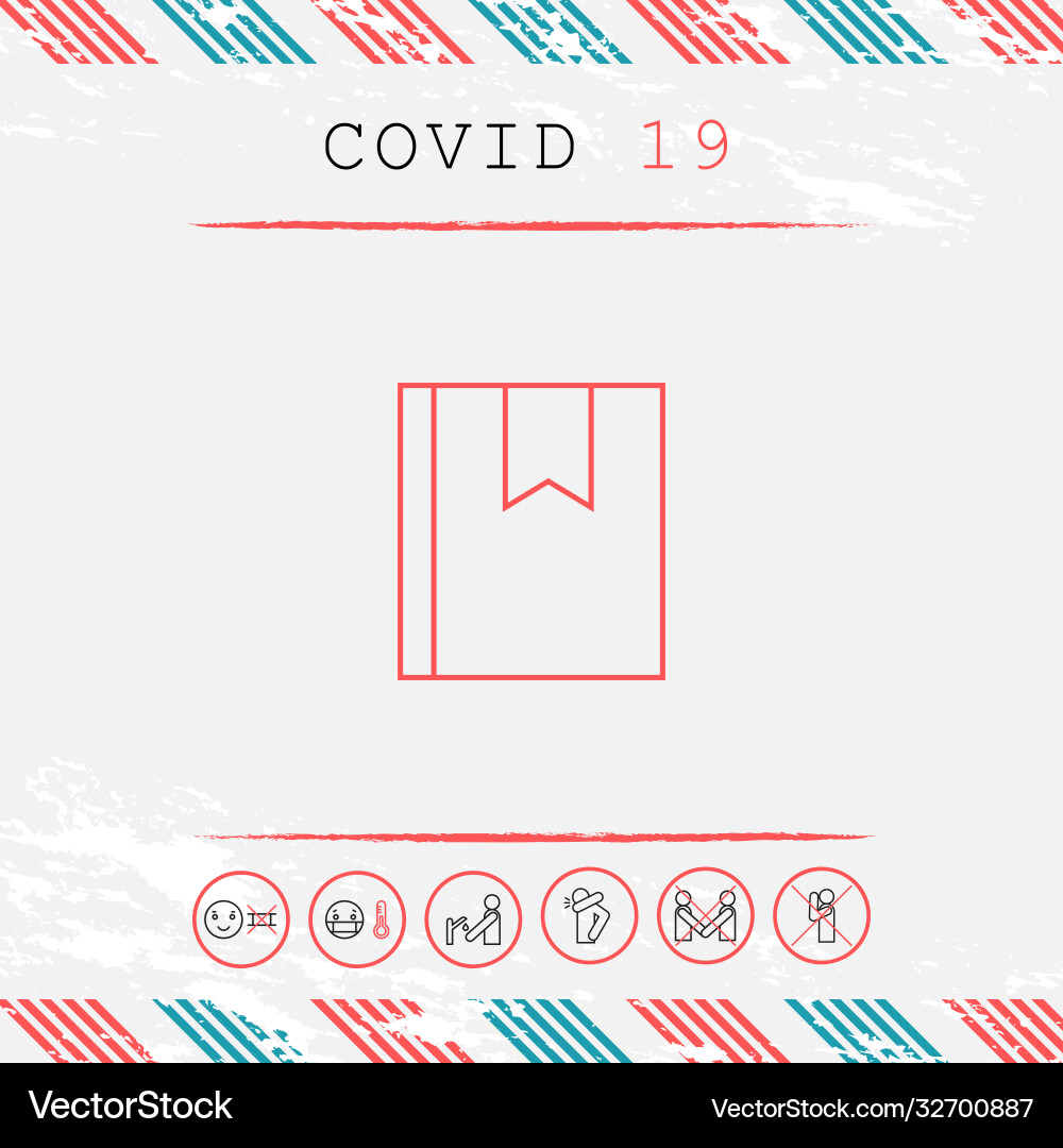 Notification linear icon - add to bookmarks Vector Image