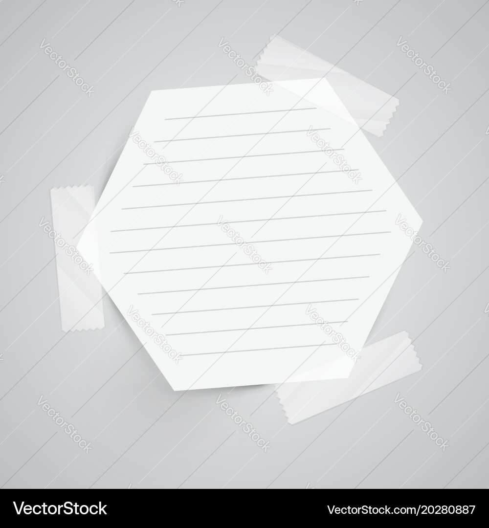 Paper notes with sellotape Royalty Free Vector Image